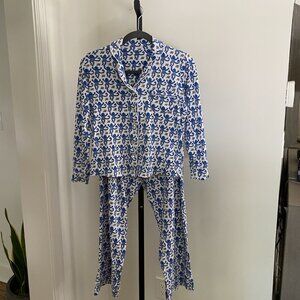 Roller Rabbit - Long Sleeve Monkey Polo Pajamas Set - Blue